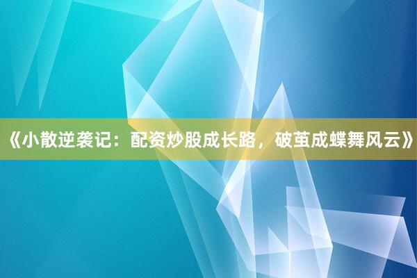 《小散逆袭记：配资炒股成长路，破茧成蝶舞风云》