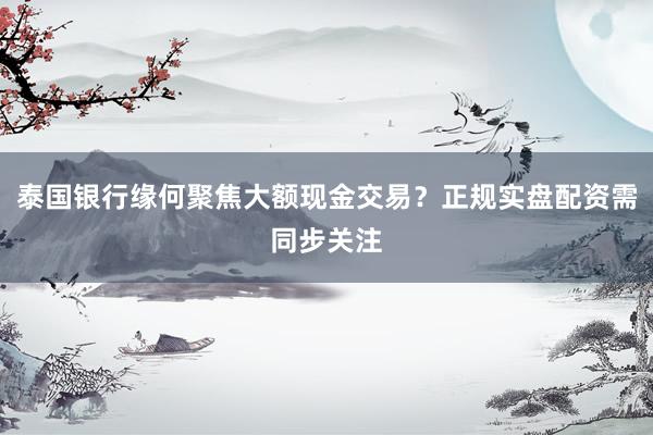 泰国银行缘何聚焦大额现金交易？正规实盘配资需同步关注