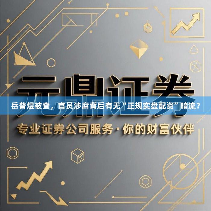 岳普煜被查，官员涉腐背后有无“正规实盘配资”暗流？