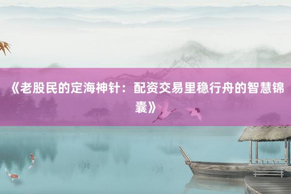 《老股民的定海神针：配资交易里稳行舟的智慧锦囊》