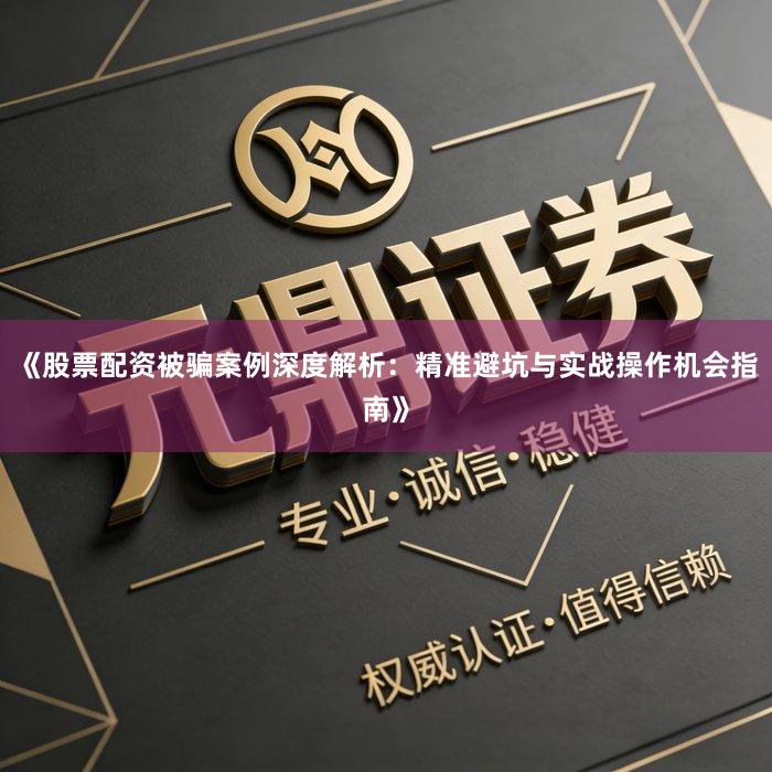 《股票配资被骗案例深度解析：精准避坑与实战操作机会指南》
