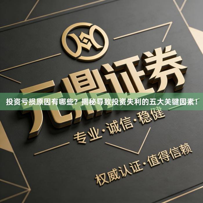 投资亏损原因有哪些？揭秘导致投资失利的五大关键因素！