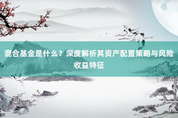 混合基金是什么?深度解析其资产配置策略与风险收益特征