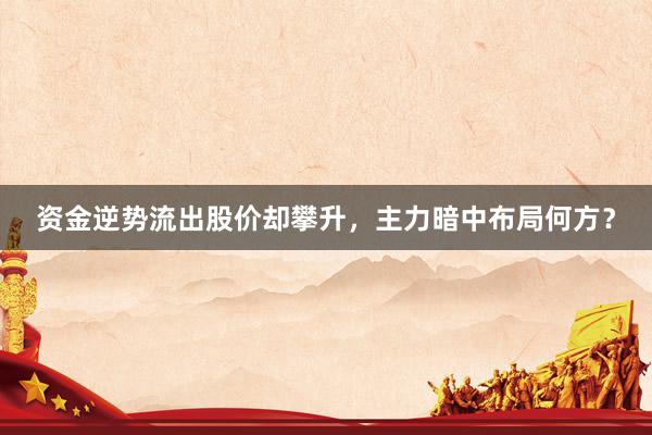 资金逆势流出股价却攀升，主力暗中布局何方？
