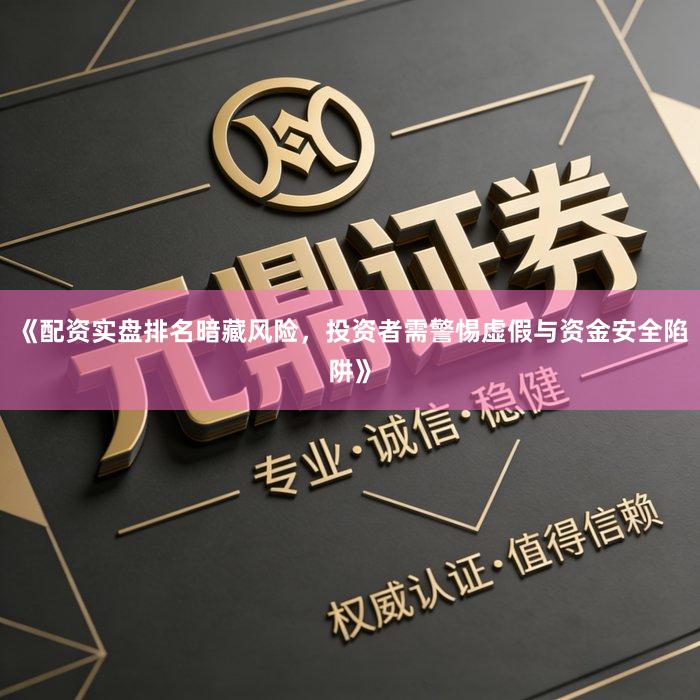 《配资实盘排名暗藏风险，投资者需警惕虚假与资金安全陷阱》
