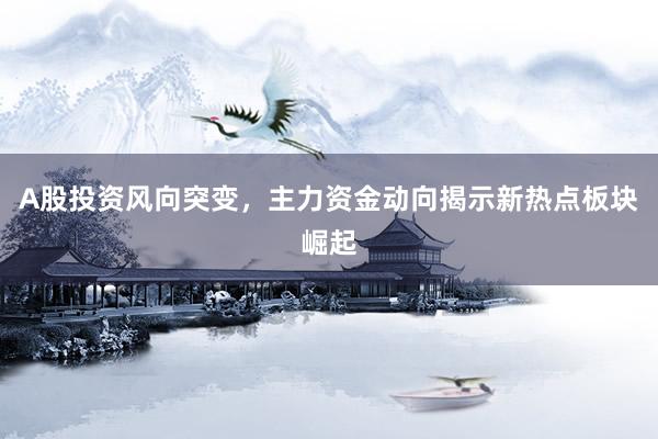 A股投资风向突变，主力资金动向揭示新热点板块崛起