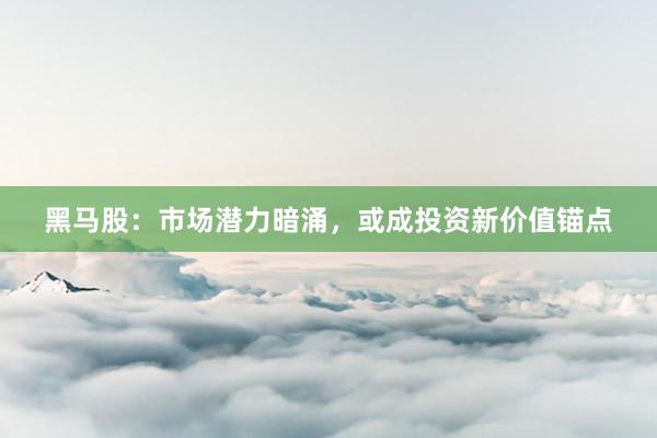 黑马股：市场潜力暗涌，或成投资新价值锚点
