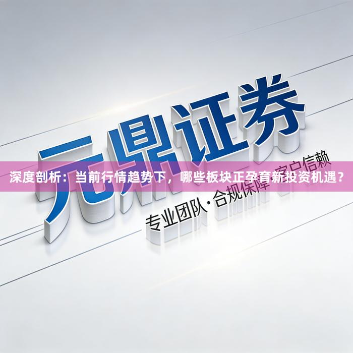 深度剖析：当前行情趋势下，哪些板块正孕育新投资机遇？